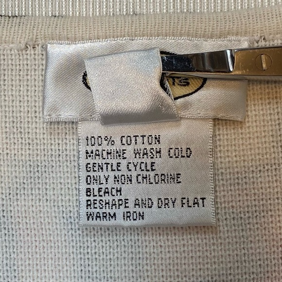 Vintage Talbots Cardigan Sz M Stained Glass Mosaic Floral Pattern Zip Front - Picture 11 of 13